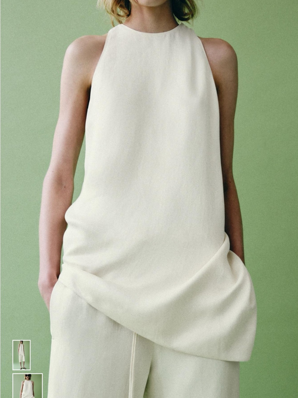 Zara ZW Collection Asymmetric Tank Top